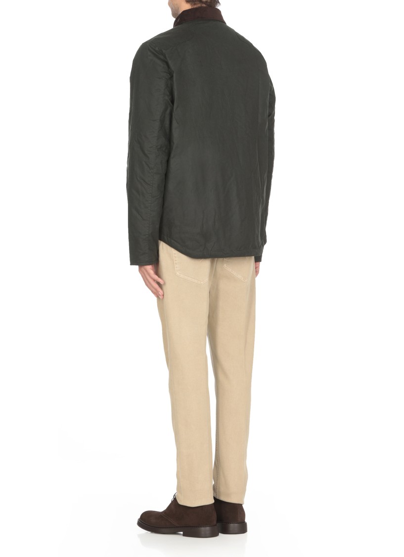 Barbour Reelin Coated Jacket In Green