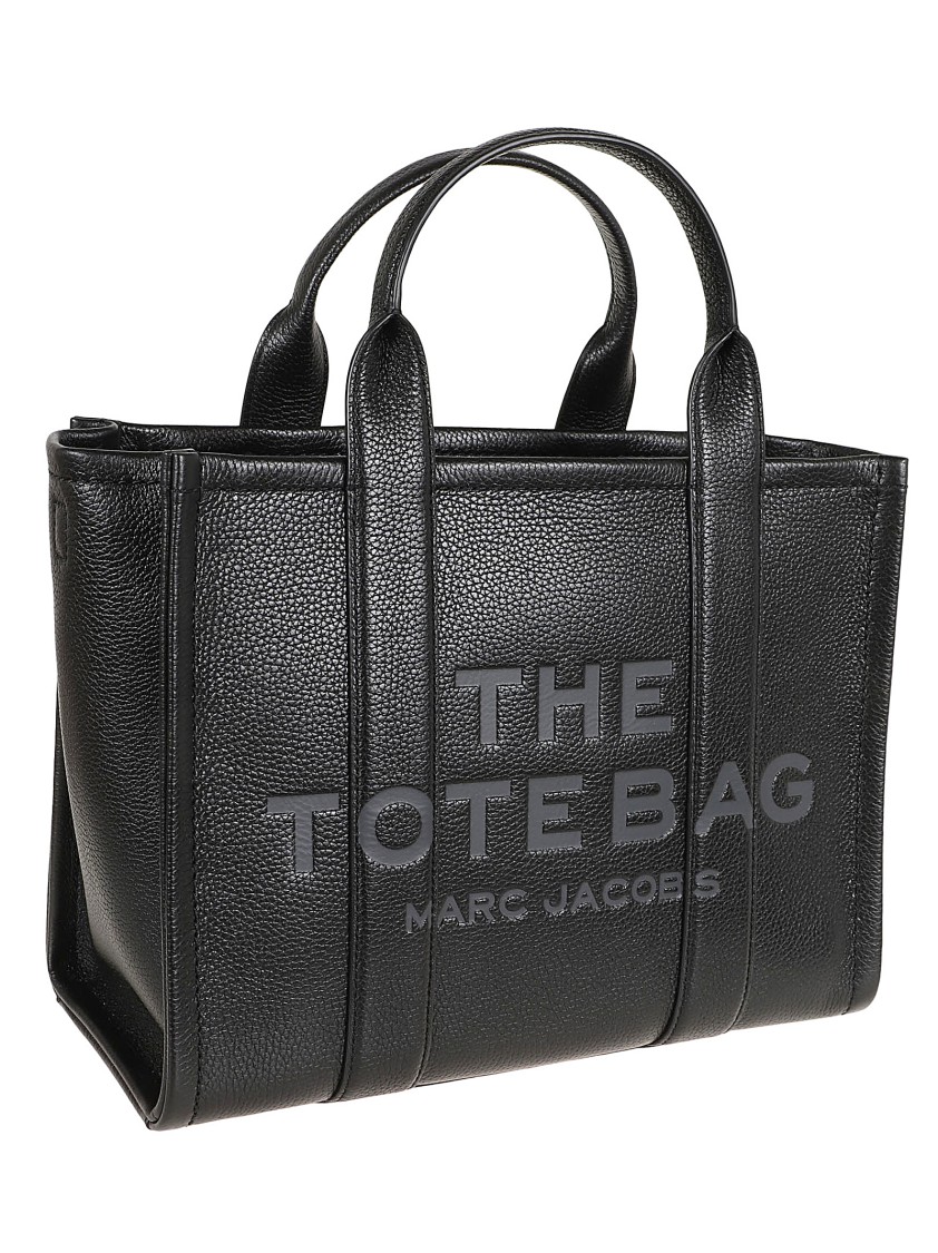 Marc Jacobs Small The Tote Bag Grain-leather In Black