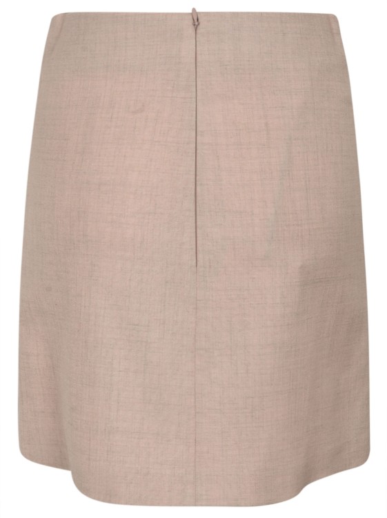Shop Philosophy Di Lorenzo Serafini High-waisted Skirt In Linen Blend In Pink
