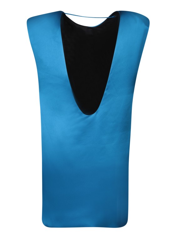 Shop Rev Sleeveless Dress With Shoulder Padding In Blue