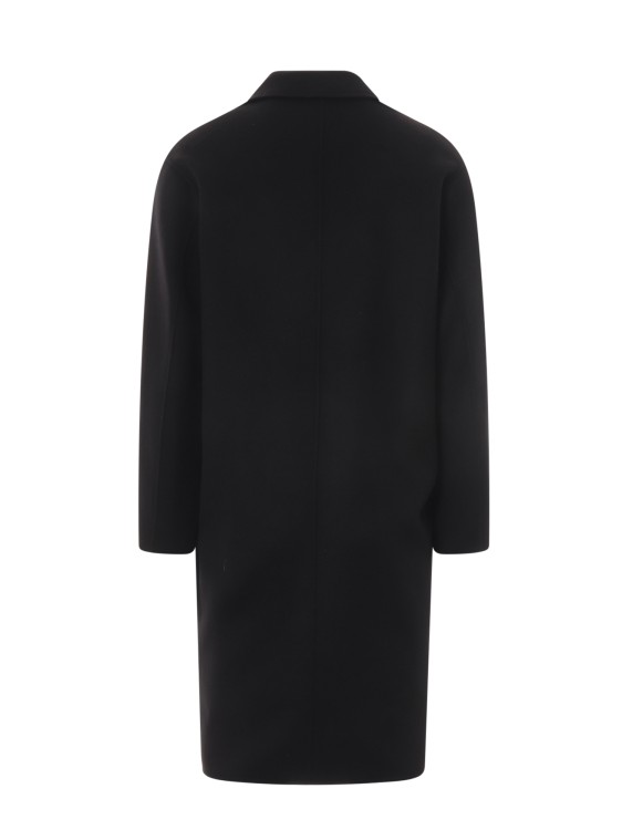 Shop Amaranto Hand Made Wool And Cashmere Coat In Black