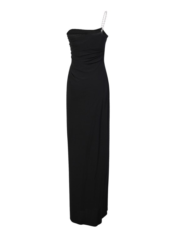 Shop Givenchy G Chain Off-the-shoulder Evening Wear Dress In Black