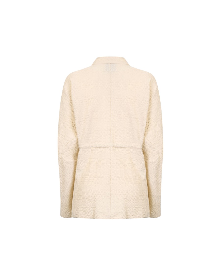 Takaturna Double-breasted Kinetic Jacket In Neutrals