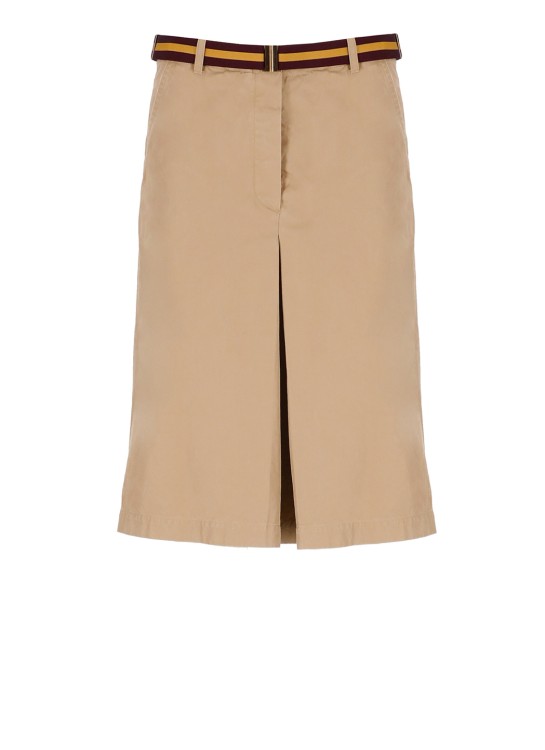 Shop Dries Van Noten Beige Cotton Skirt In Neutrals