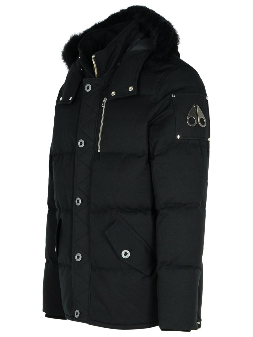 Moose Knuckles Original Ballistic Bomber Neoshear Down Jacket In Black