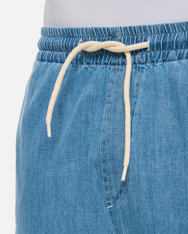 Shop Apc Vncent Cotton Pants In Blue
