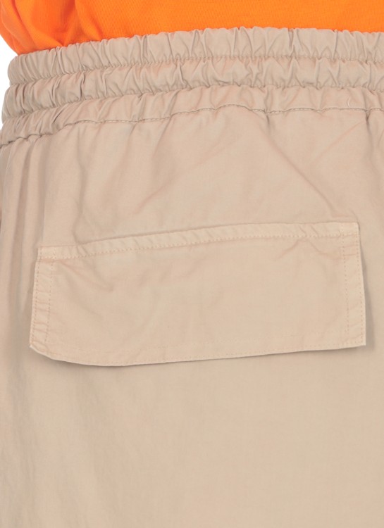 Shop Msgm Cotton Pants In Neutrals
