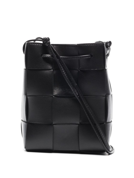 Bottega Veneta Small Intreccio Cassette Shoulder Bag In Black