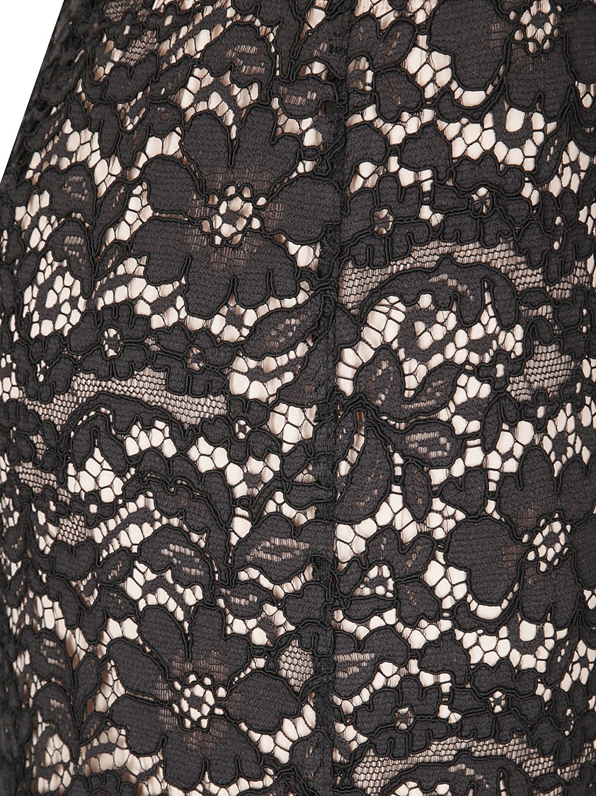 P.a.r.o.s.h Floral-lace Maxi Skirt In Black