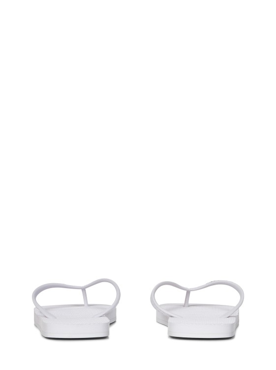 Shop Dsquared2 White Rubber Thong Sandals