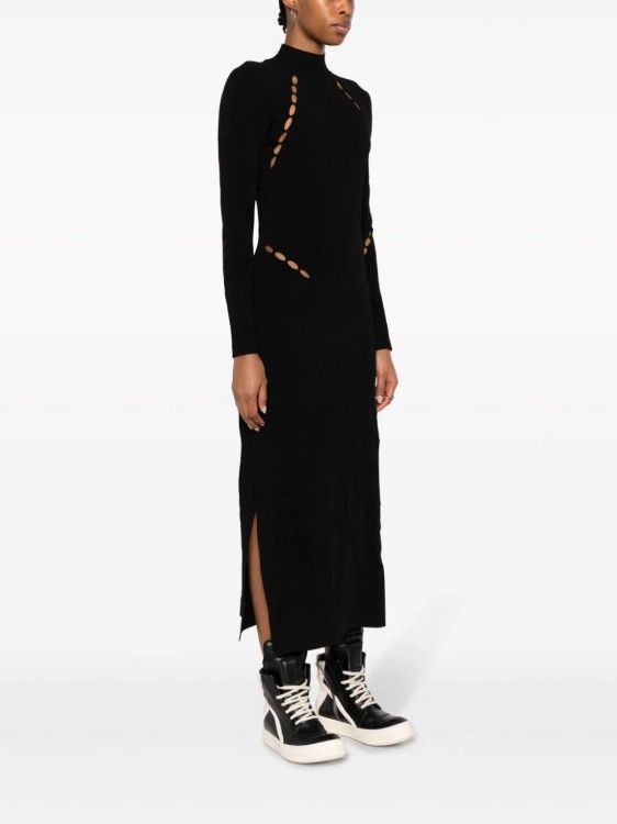 Shop Y-3 Black Cut Out Midi Dress