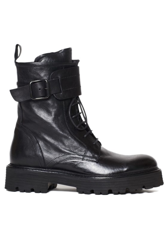 Hundred 100 Combat-style Ankle Boots In Black