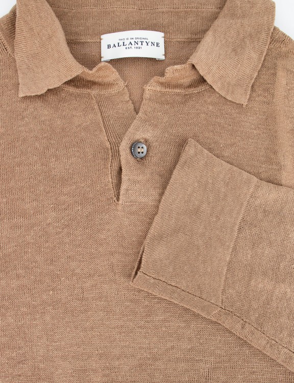Shop Ballantyne Brown Polo Shirt In Neutrals