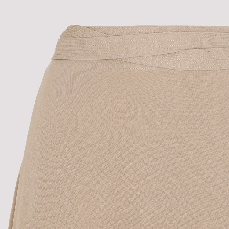 Totême Beige Tie-waist Wrap Skirt In Brown