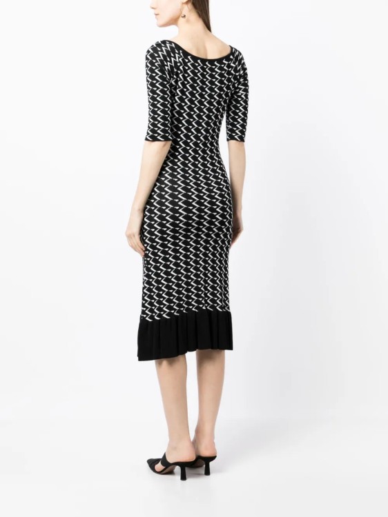 Shop Saiid Kobeisy Jersey Intarsia-knit Logo Midi Dress In Grey