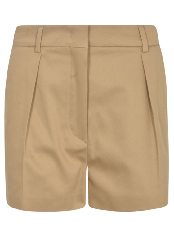 Shop Sportmax Beige Cotton Shorts In Brown