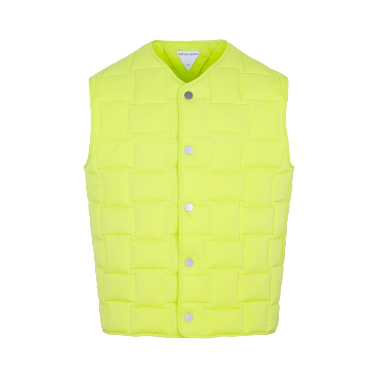 Bottega Veneta Green Gilet Vest In Yellow