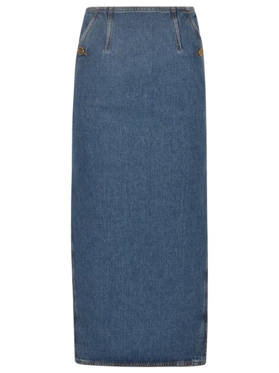 Shop Etro Blue Cotton Denim Skirts