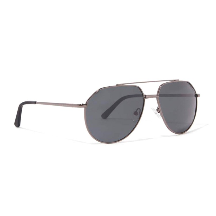 Shop Roderer Edgar Aviator Polarized Sunglasses - Gunmetal / Black In Grey