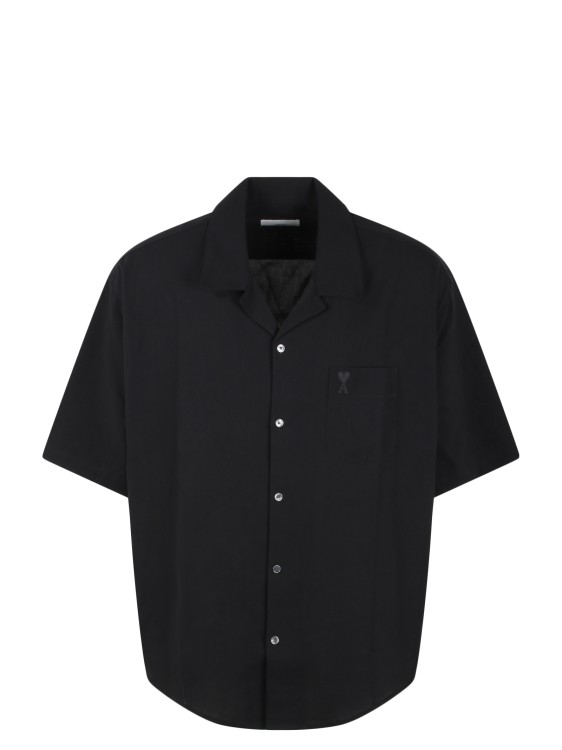 Ami Alexandre Mattiussi Ami De Coeur Bowling Shirt In Black