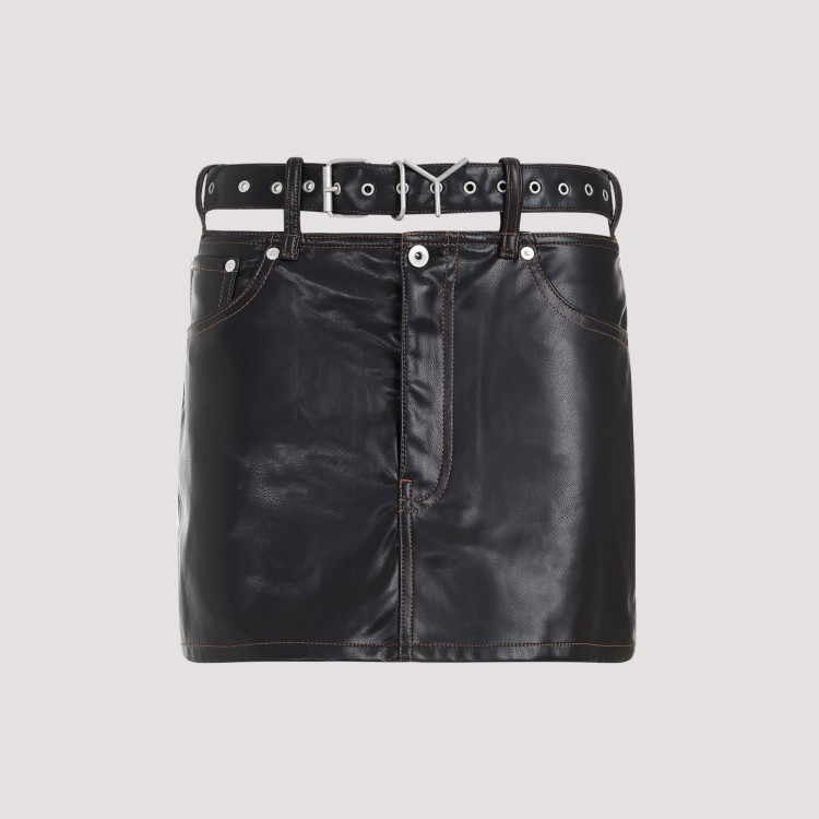 Shop Y/project Belt Black Polyester Mini Skirt