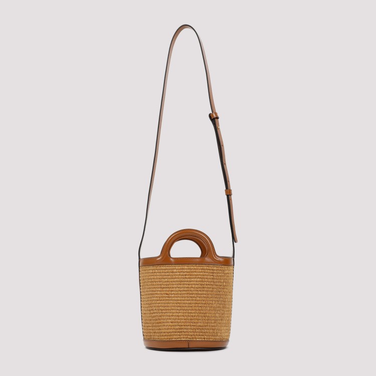 Marni Tropicalia Mini Bucket Bag In Brown