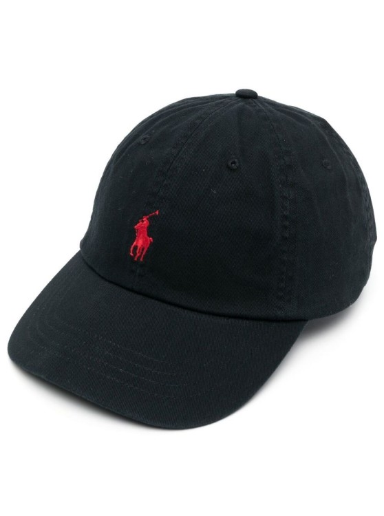 Polo Ralph Lauren Black Baseball Cap With Logo Embroidery In Cotton