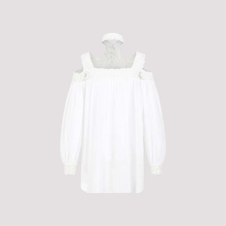 Shop Ermanno Scervino White Cotton Shirt