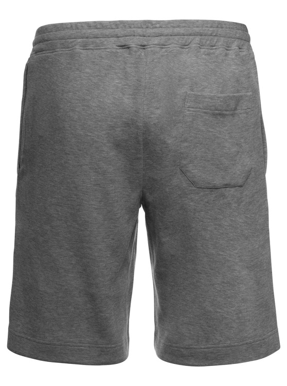 Shop Gaudenzi Grey Cotton Bermuda Shorts With Drawstring