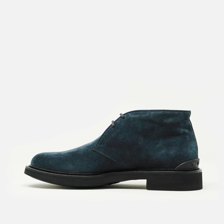 Shop Tod's Blue Suede Ankle Boots