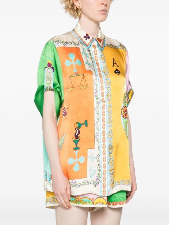 Shop Alemais Rummy Silk Shirt In Multicolor