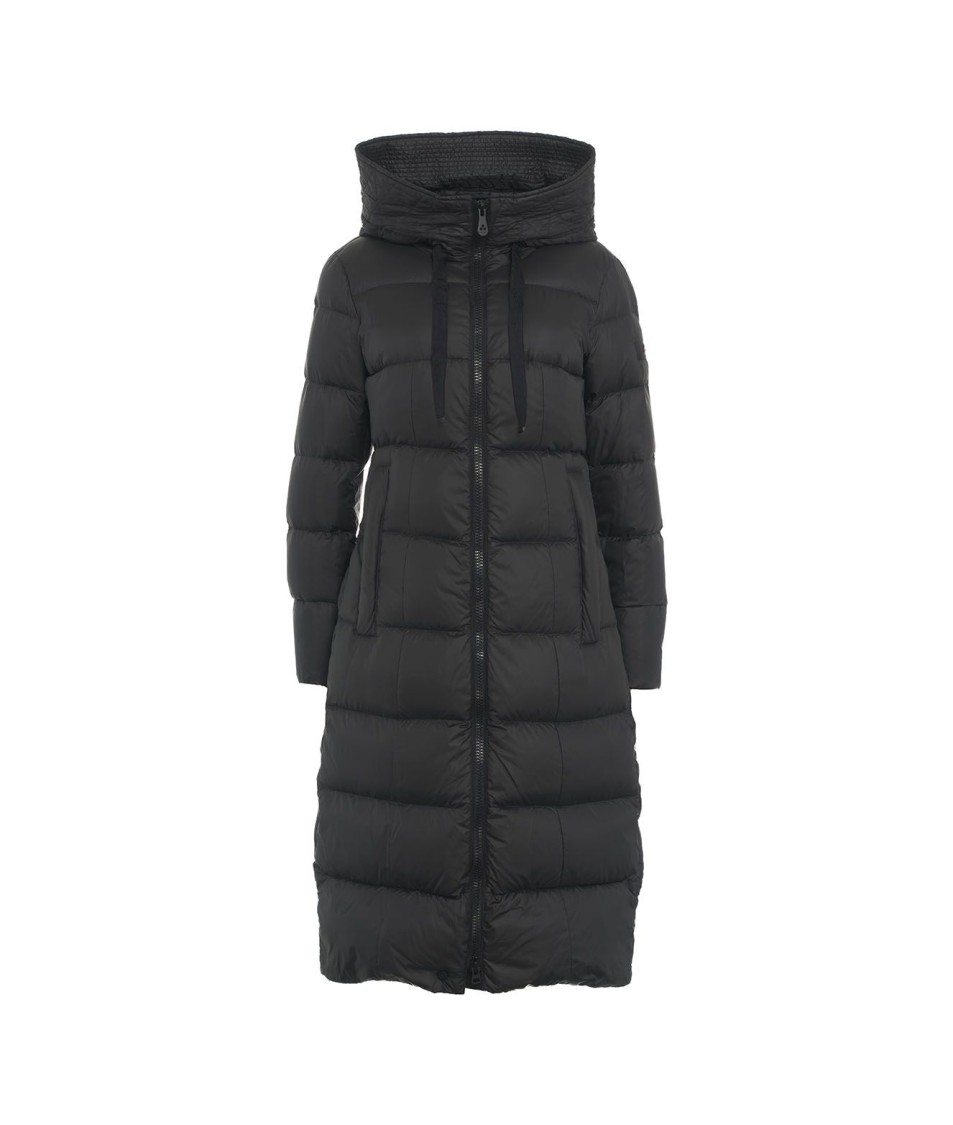 Shop Peuterey Long Quilted Down Coat 'nunki' In Black