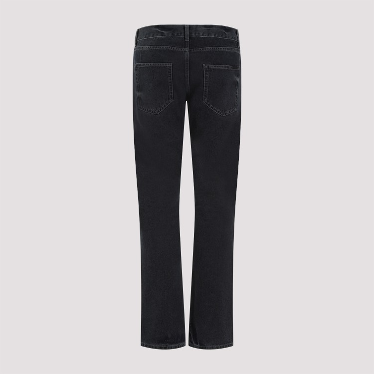 Shop Saint Laurent Black Cotton Slim Fit O-beryl Jeans