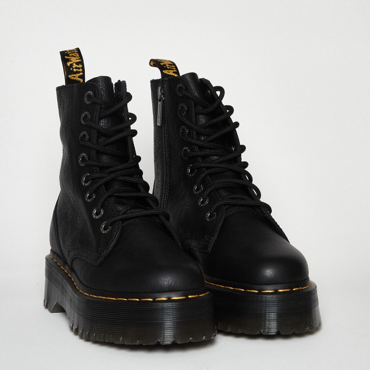 Shop Dr. Martens Soft Black Leather Polish Boots