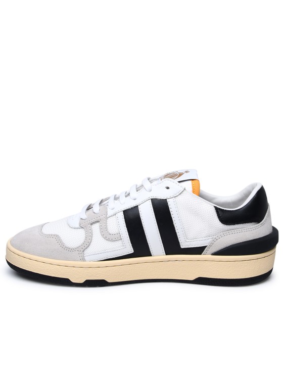 Shop Lanvin Leather Low Clay Sneaker In White