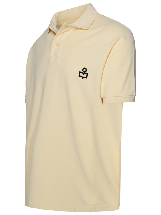 Shop Isabel Marant Ivory Cotton Polo Shirt In Neutrals