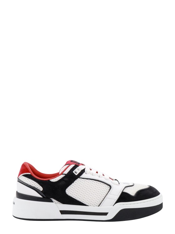 Dolce & Gabbana Mesh And Suede Sneakers In White