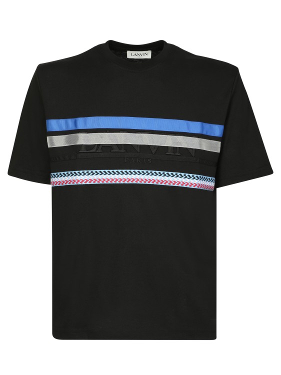 LANVIN T-SHIRT WITH LOGO AND GRAPHIC PRINT,40d1490e-dace-73cf-6062-dfddce2c53df