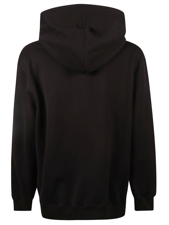 Shop Lanvin Oversized Logo-appliqué Hoodie In Black