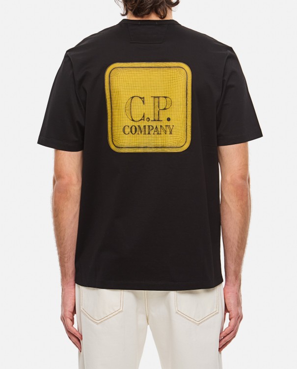 Shop C.p. Company Metropolis Series Mercerized Jersey Graphic Badge T-shirt In Black