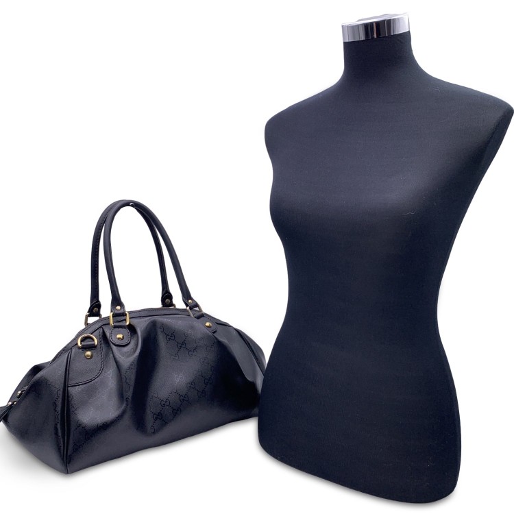 Gucci Ssima Sukey No Charm Two-way Tote Bag In Black