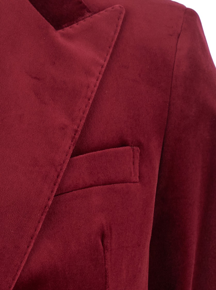 Tagliatore Single Breasted Bertha Blazer In Burgundy