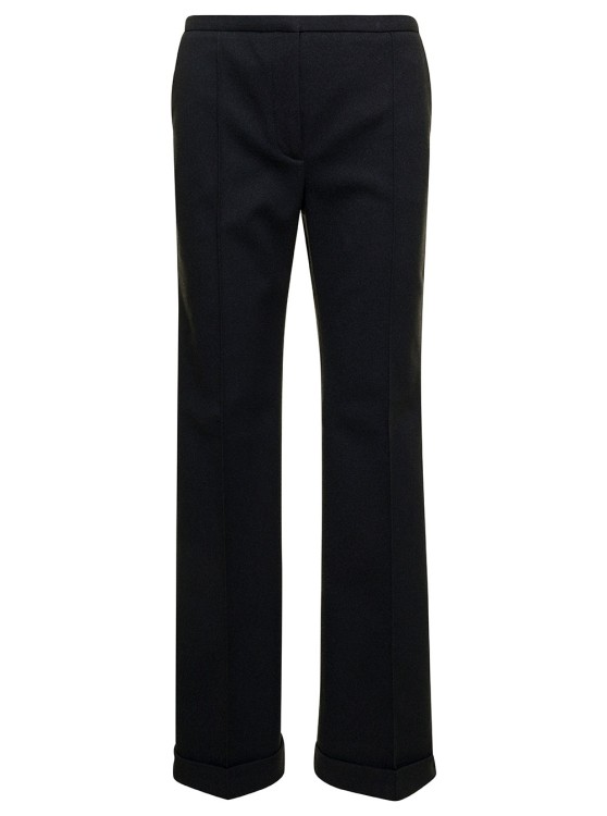 Philosophy Di Lorenzo Serafini Pleated Grain De Poudre Trousers In Black