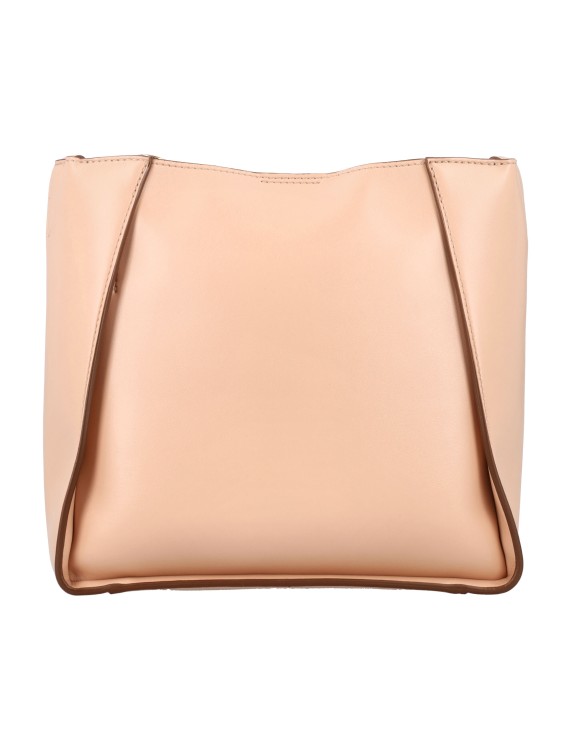Shop Stella Mccartney Blush Logo Shoulder Bag In Pink