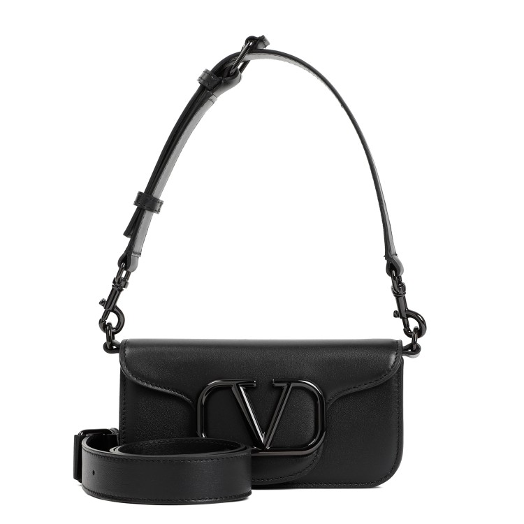 Valentino Garavani Loco Mini Black Leather Shoulder Bag