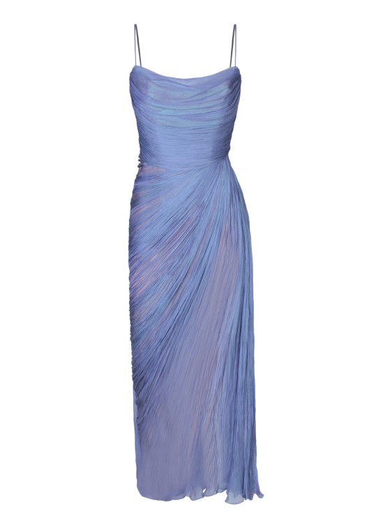 Maria Lucia Hohan Mousse Silk Dress In Blue