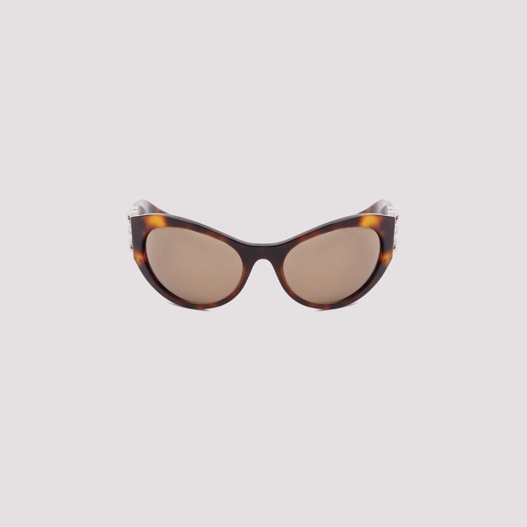 Shop Givenchy Brown 4g-plaque Oversize-frame Sunglasses