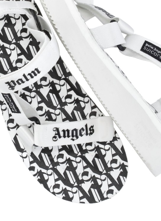 Shop Palm Angels X Suicoke Depa Sliders In White