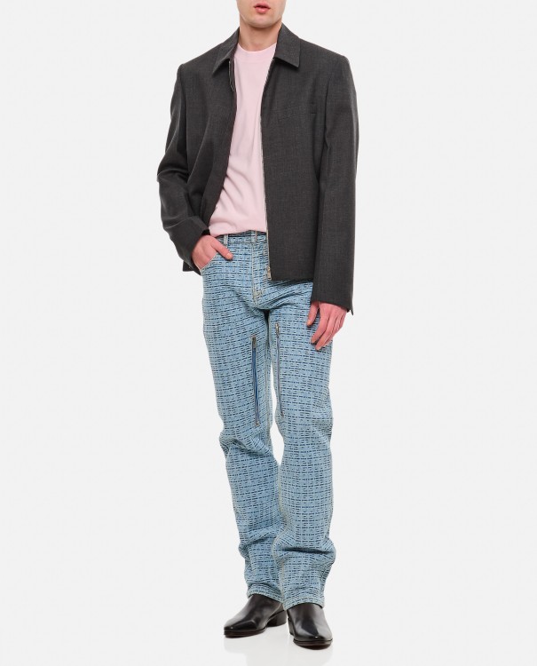 Givenchy Zipped Short Structured Jacket In Grey