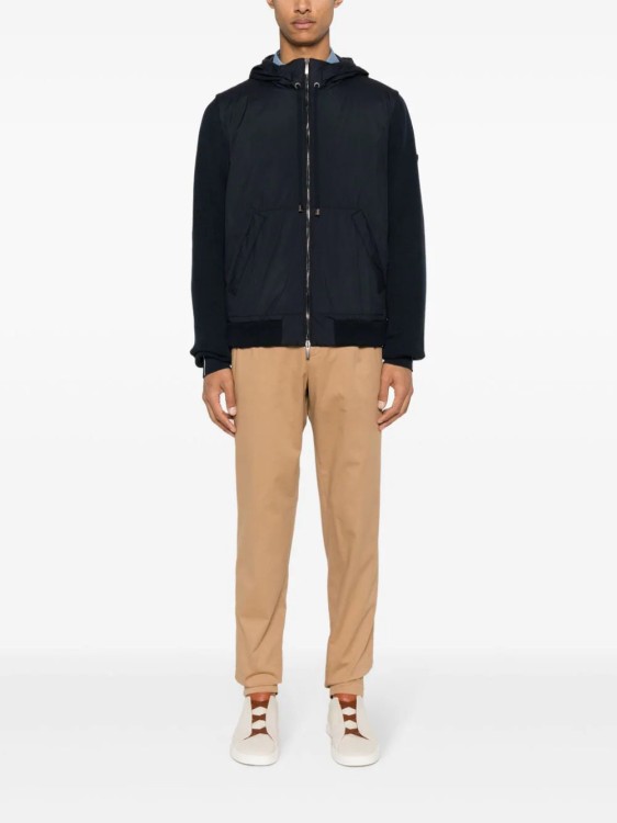 Peserico Panelled Hooded Jacket In Black